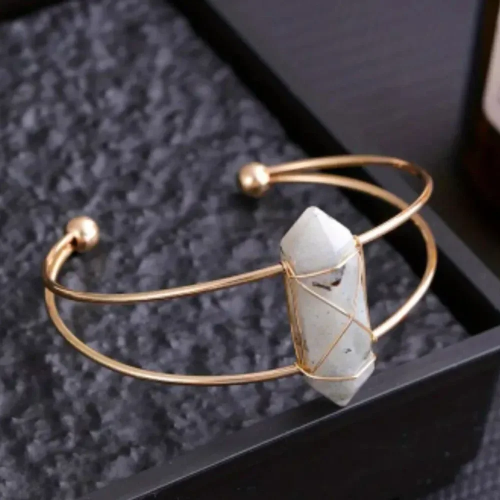 Copper wire glitterstone bracelet